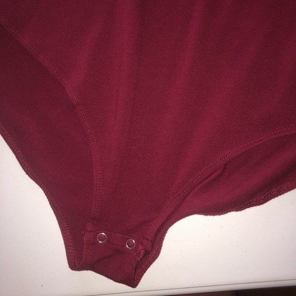 Maroon Halter Neck Bodysuit - Picture 4 of 6